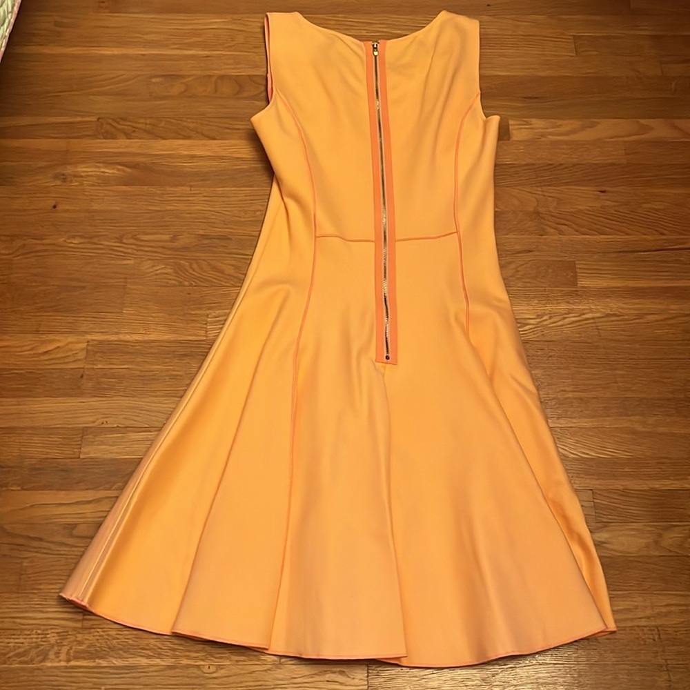 Halston Heritage Sleeveless Orange Dress - Picture 2 of 7